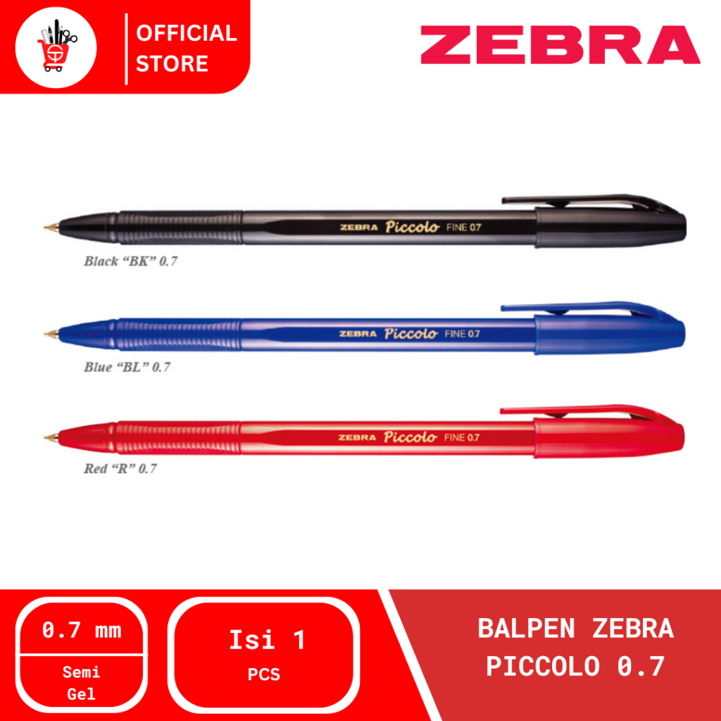 

Ballpoint | Pulpen | Balpen Zebra Piccolo Semi-Gel (1 PCS)