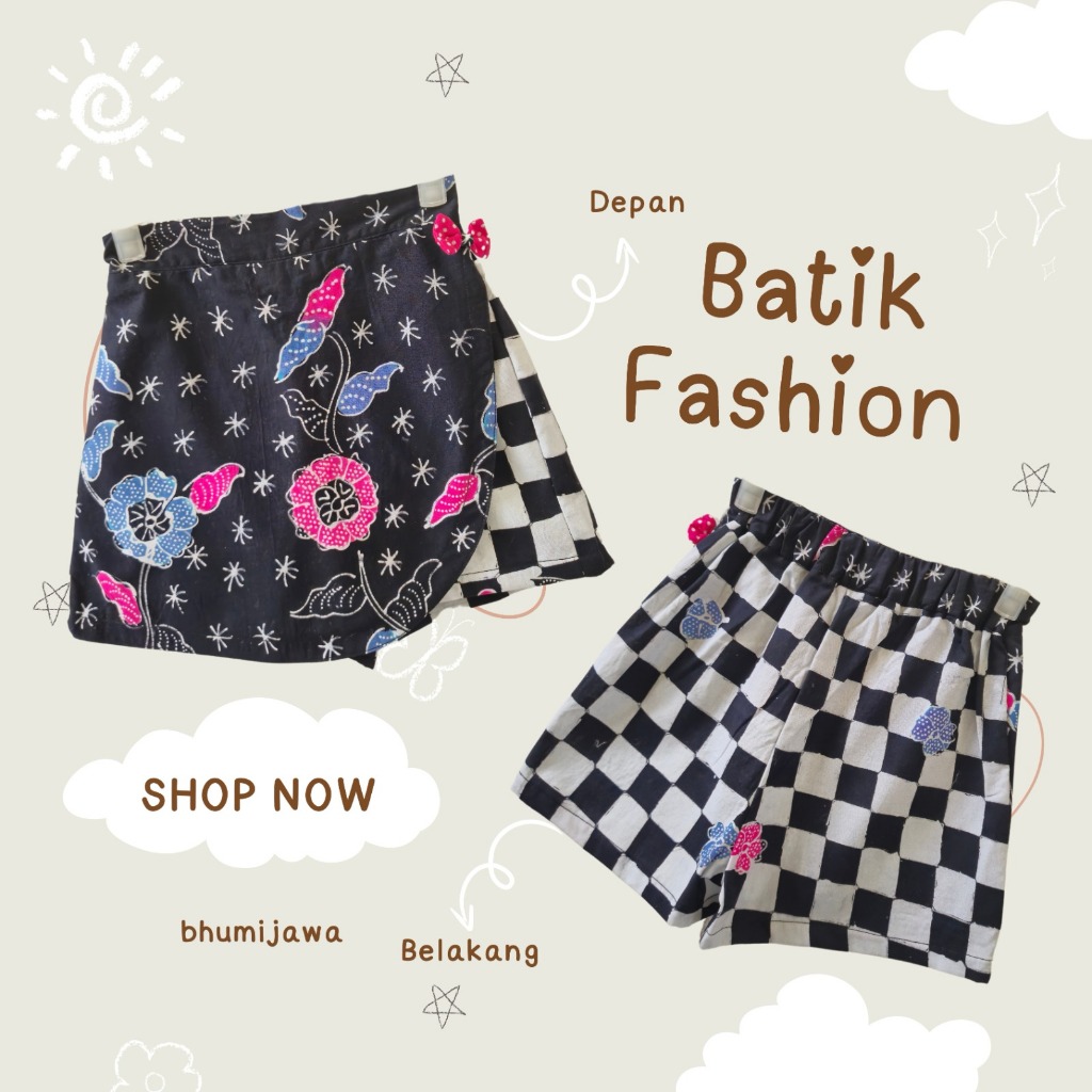 Rok Celana Batik Anak Bahan Cotton