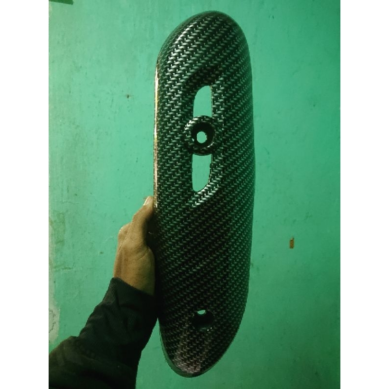 tameng knalpot scoopy light carbon termurah