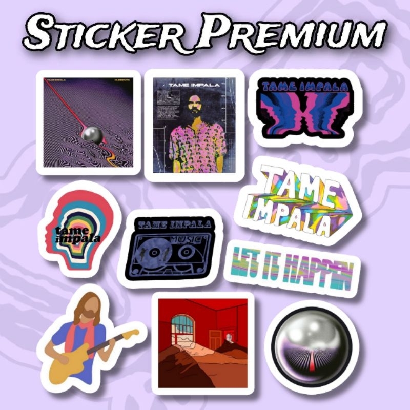 

Sticker Band Tame Impala Pack isi 10 pcs vinyl waterproof
