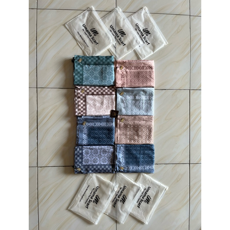HIJAB SEGI EMPAT UMAMA POUCH ORIGINAL HIJAB UMAMA MOTIF HIJAB UMAMA SEGI EMPAT