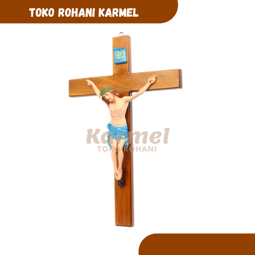 SALIB GANTUNG KATOLIK 60 CM / SALIB GANTUNG BESAR / SALIB DINDING KATOLIK / SALIB PATUNG YESUS Best