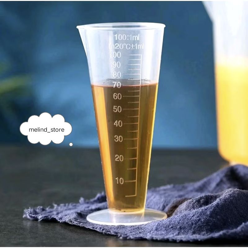 Gelas ukur Plastik 100 Ml Gelas Takar Plastik