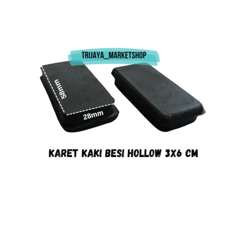karet hollow 3x6 alas kaki besi hollow 3x6cm