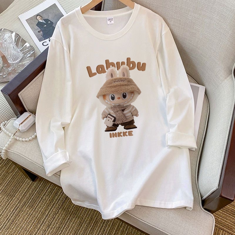 KOIKOO kaos putih wanita kaos oversize wanita kaos korean style wanita baju oversize wanita lengan 7