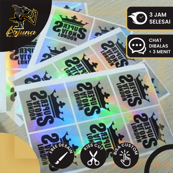 

SKH 10-15 Sticker Custom Cetak Stiker Hologram Kotak