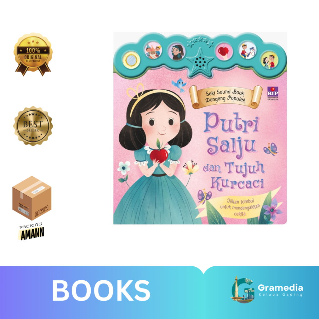 Gramedia MKG - Buku Anak Buku Seri Sound Book Dongeng Populer: Putri Salju Dan Tujuh (IGLOO BOOKS)