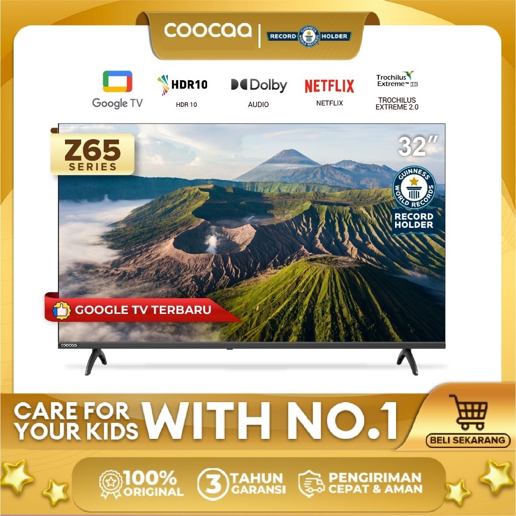 COOCAA 32 inch Google Smart TV Digital TV LED 2K | 32Z65 | Garansi Resmi | 100% Baru / BNIB