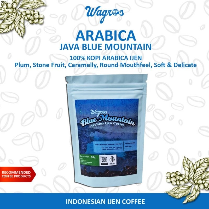 

Kopi Java Blue Mountain - 100% Kopi Ijen - 50 Gr - WAGROS Kopi Bubuk