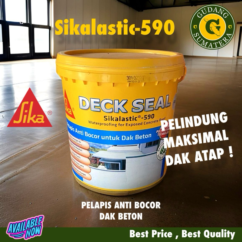 Pelapis Anti Bocor Atap & Dak Beton 4Kg Sika - Deck Seal Sikalastic 590 Waterproofing