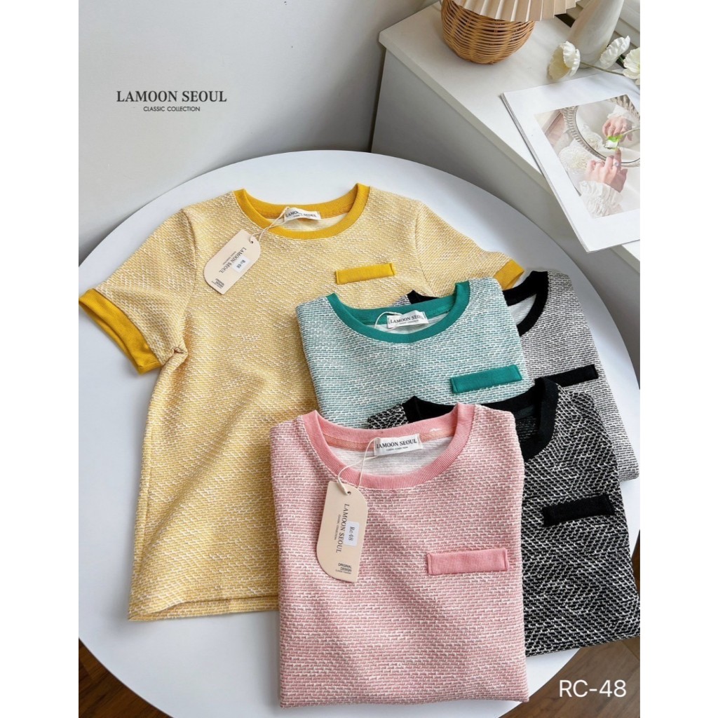 GIANTS GI-ANTS LAMOON SEOUL BANGKOK ATASAN BASIC WANITA TWEED DOBBY