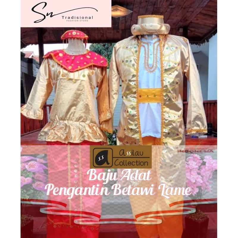 Pakaian adat betawi cadar/ betawi cadar/ baju adat betawi/ pengantin betawi cadar (Dewasa)