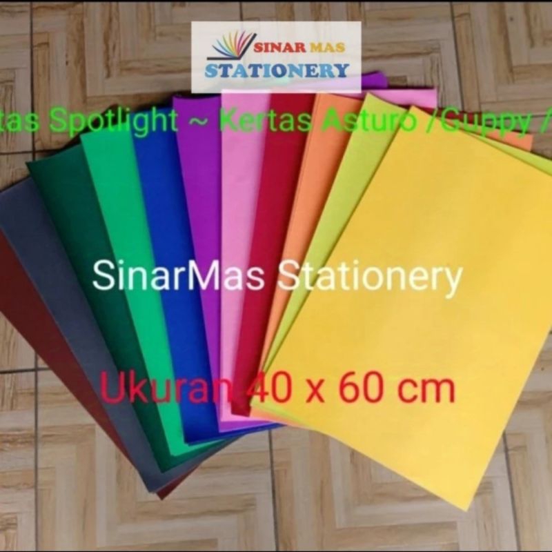 

SLM7 Kertas Spotlht Guppy / Kertas Asturo Warna Merk Guppy 40x60 (1 pack)