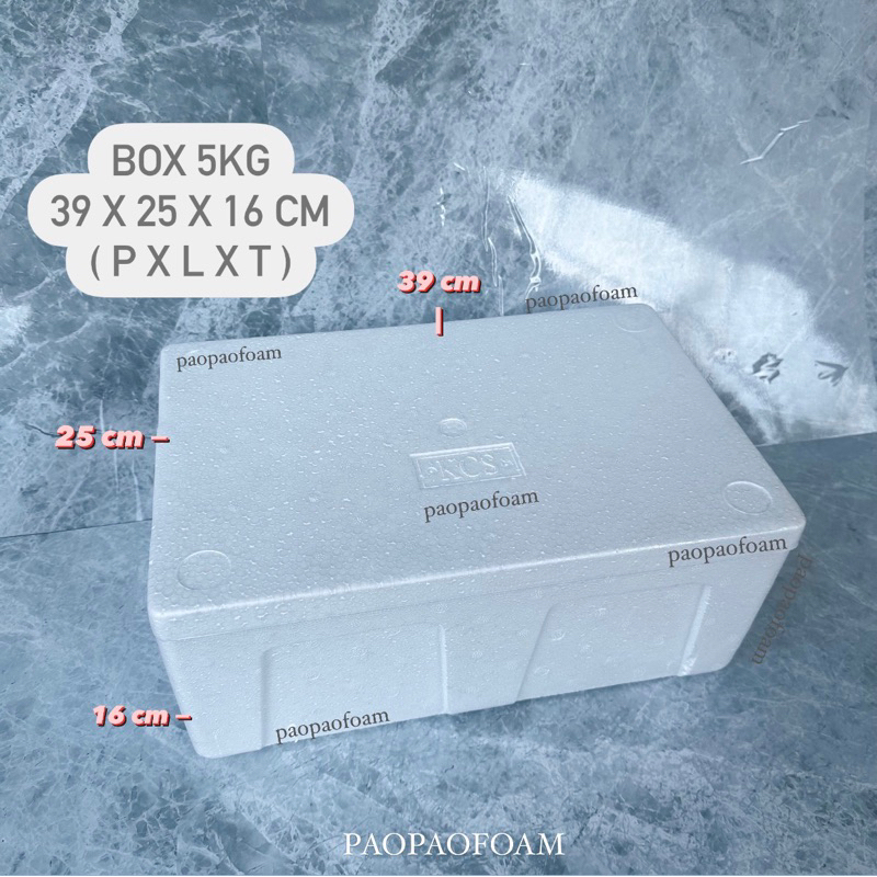 Box Es 5kg / Box Es Styrofoam / Box Es Sterofoam / ICE BOX STYROFOAM / Box Gabus 39x25x16cm