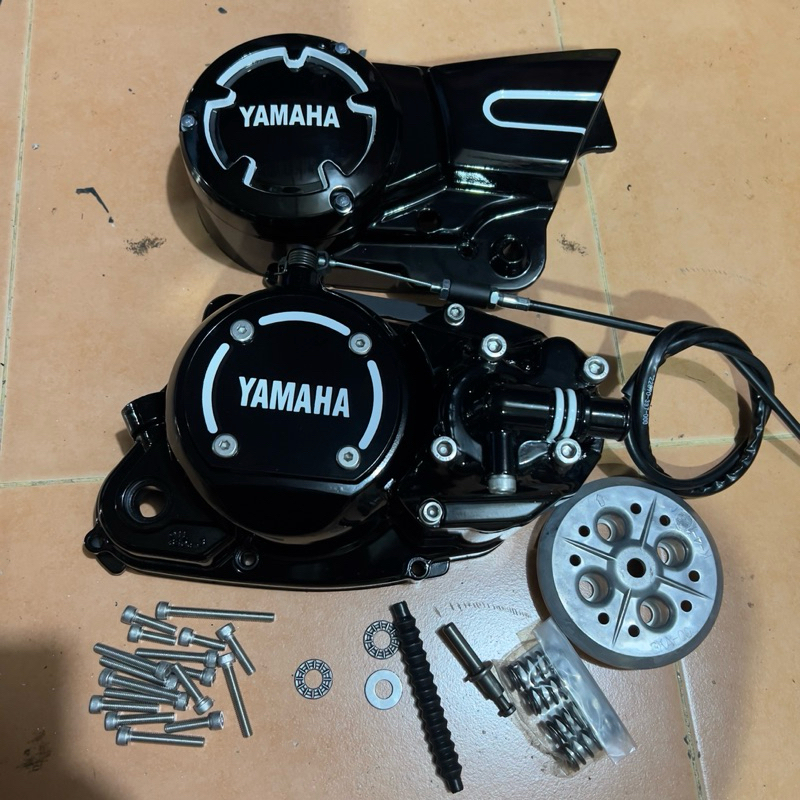 GASPOL RACING KOPLING KANAN BAK RX KING KAWINAN BAK NINJA ORISINIL COPOTAN MOTOR HITAM MENGKILAT LIS