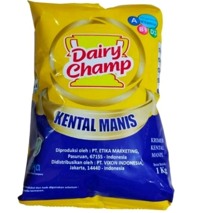 

Susu Kental Manis Dairy Champ 1 Kg / 480 Gr