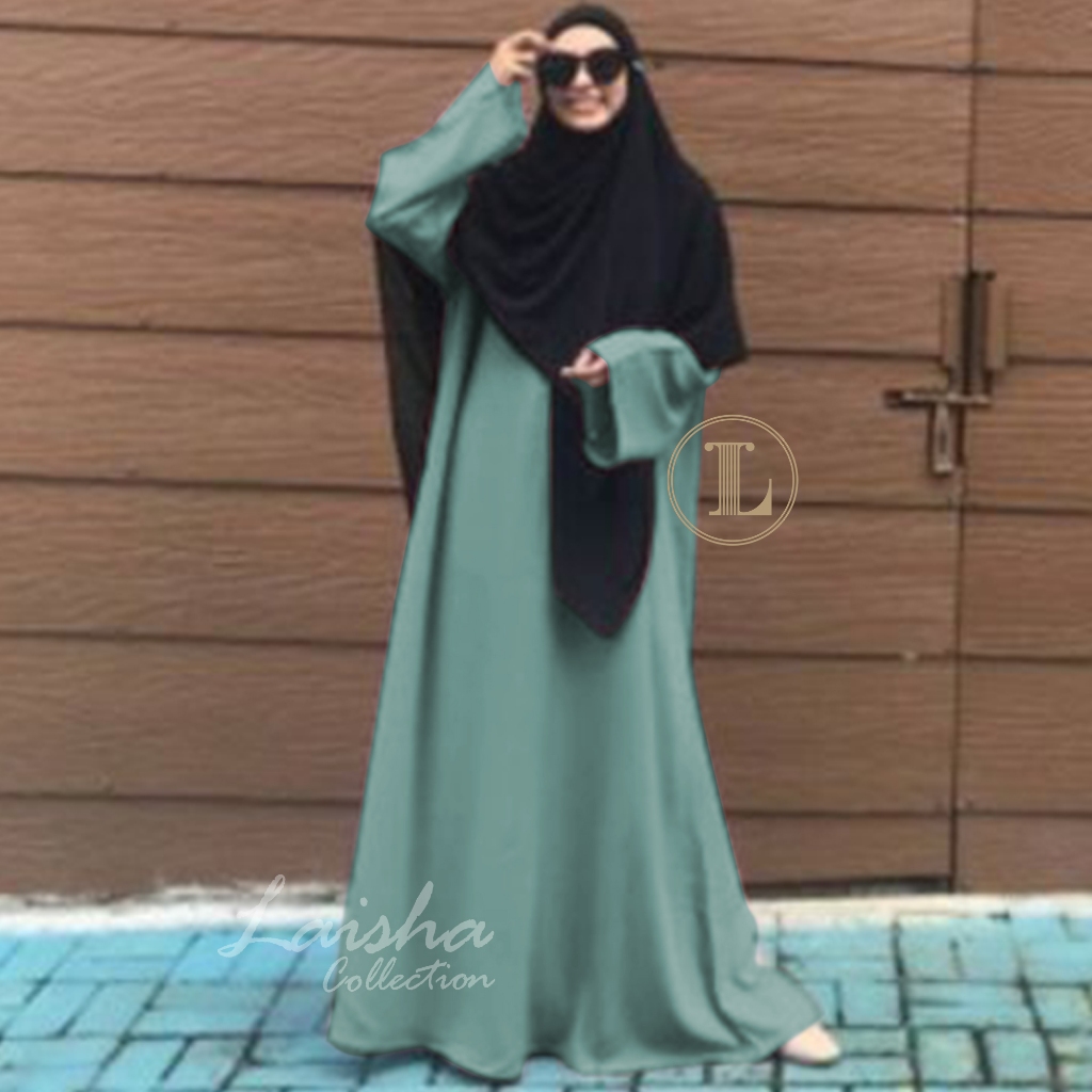 Meca Abaya Dress baju wanita terbaru wolfis premium ukuran S M L XL XXL / Gamis Abaya Arab wanita re