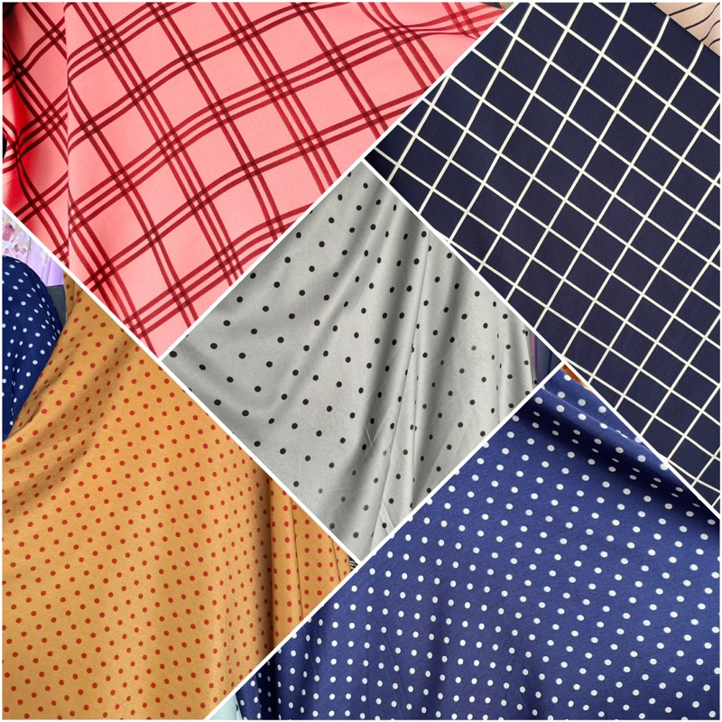 Kain wolfis Motif Bunga Kembang Abstrak Meteran Lebar 150 cm Harga Tertera Untuk Per 50 cm