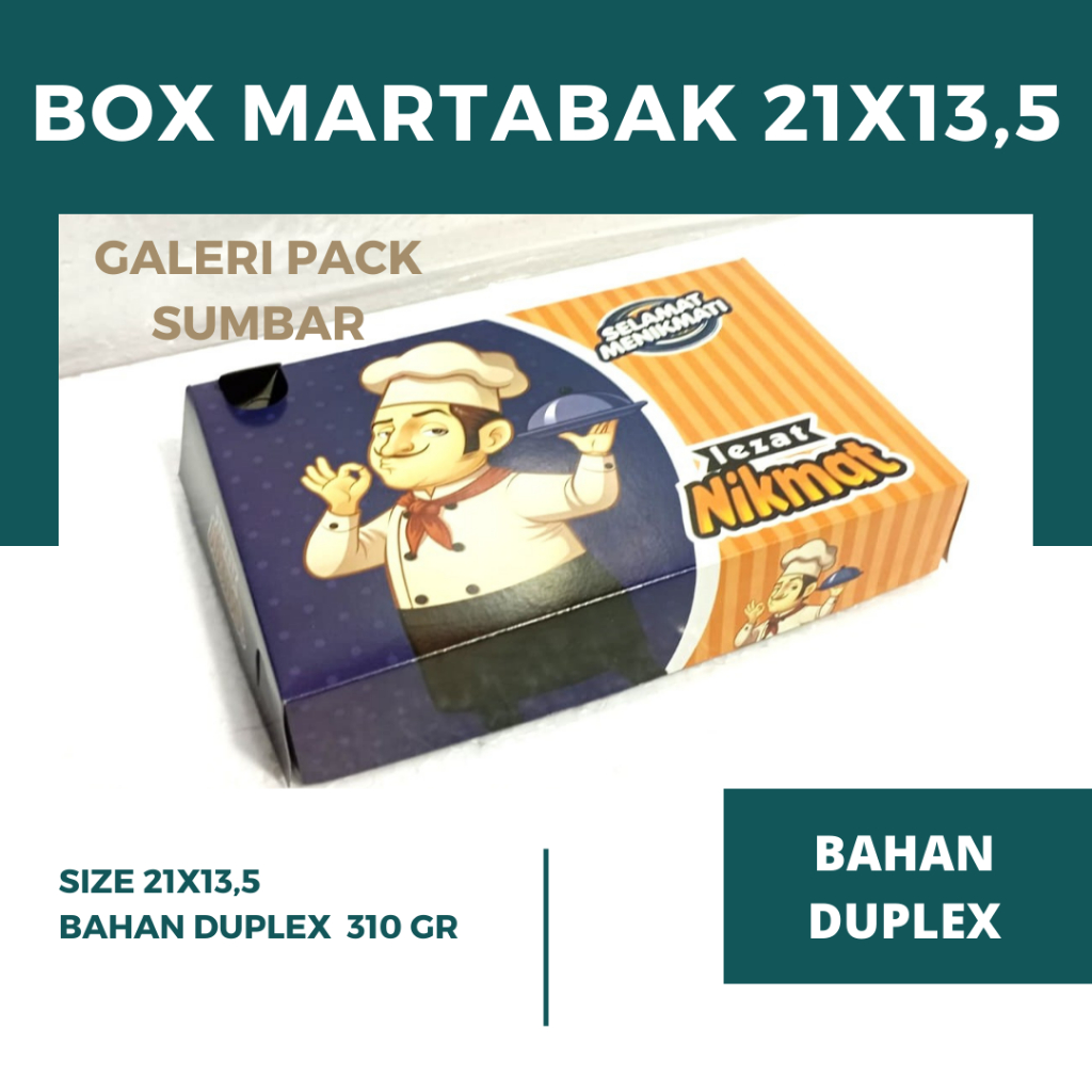 Box Martabak Lezat Nikmat Kotak Martabak Size 21x13,5