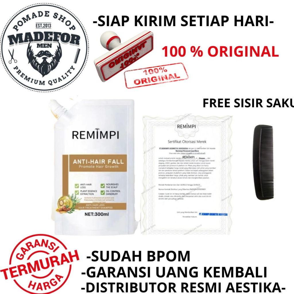 REMIMPI ANTI HAIR FALL TREATMENT REMIMPI SHAMPOO REMIMPI SHAMPO ANTI RONTOK