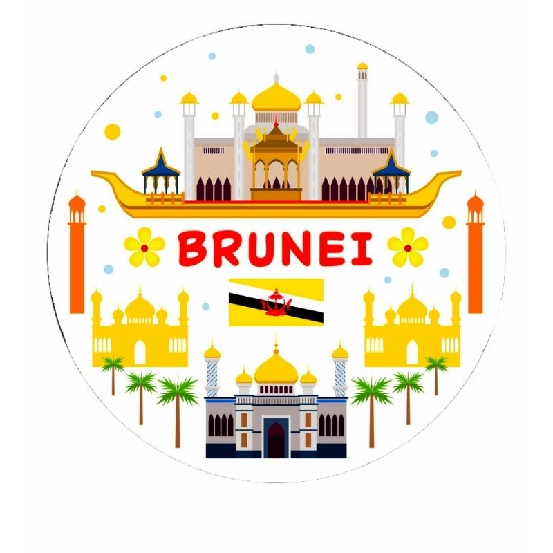 souvenir brunei 9 cm