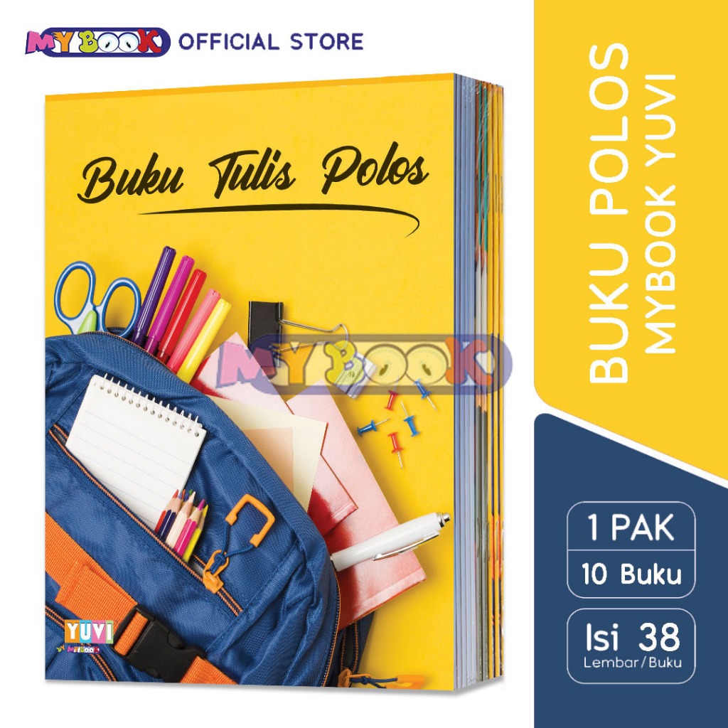 

My Book Yuvi Buku Tulis Polos 38 Lembar - 10 Buku