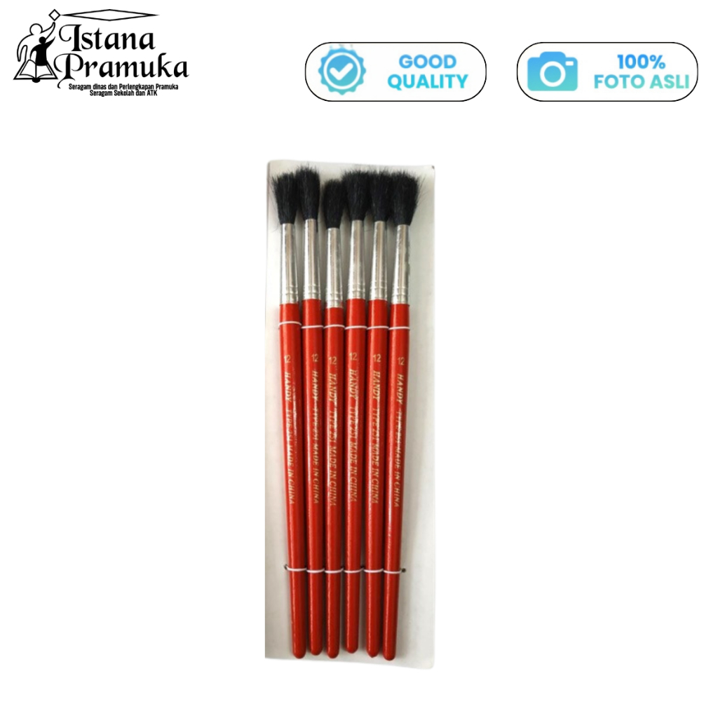 

Kuas Lukis Cat Air No.11 isi 6 pcs- Istana Pramuka
