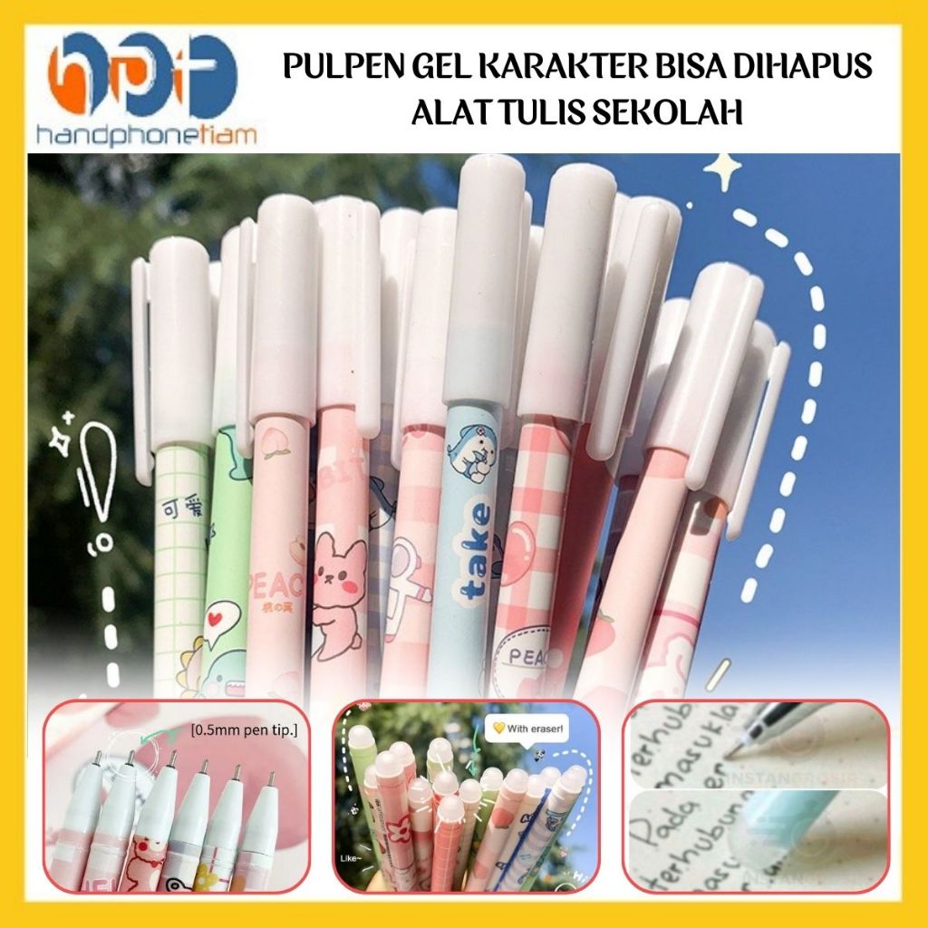 

Pulpen Gel Karakter Dapat Dihapus 0.5mm Ballpoint Bolpen Tinta Biru Alat Tulis Ajaib Erasable Pen Perlengkapan Menulis Sekolah & Kantor