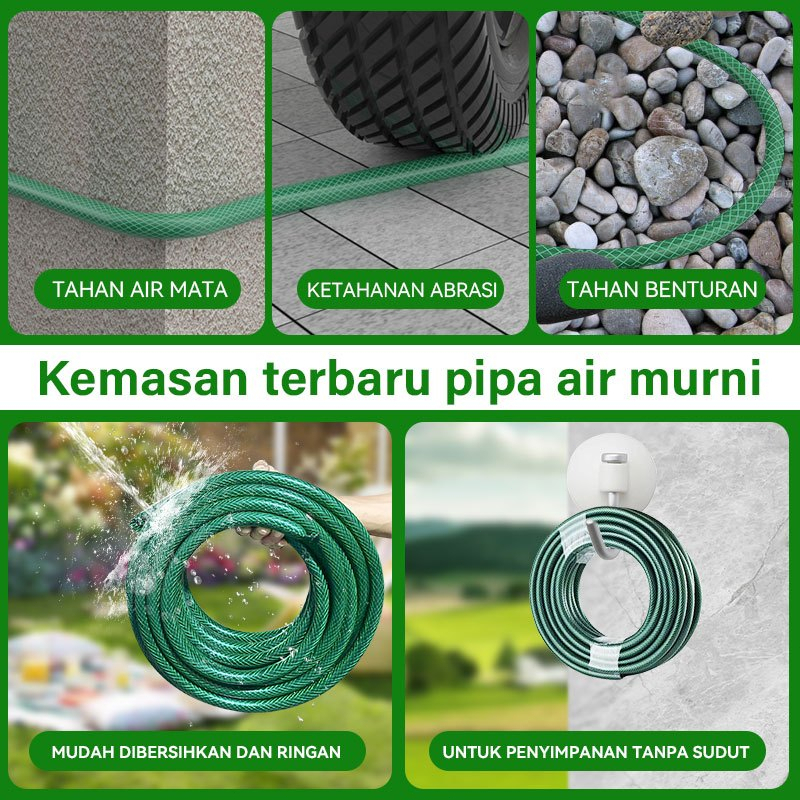NUSANTARA Selang Air 50 Dan 100 Meter Anti Lumut Tebal Selang Cuci Motor Mobil Kualitas Kuat