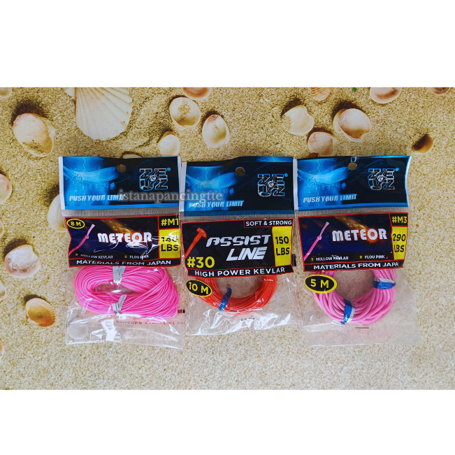 ZEUS KEVLAR ASSIST LINE  COLOR : Merah dan Pink Length : 10m, 8m, 5m