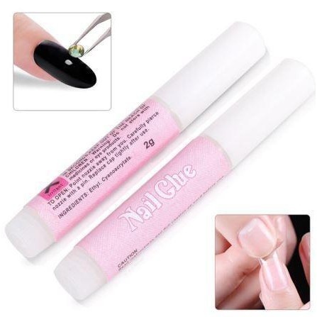 Lem Kuku Super Kuat Tahan Lama & Tahan Lama Lem Kuku Tip Palsu Lem untuk Kuku Akrilik dan Tekan Kuku