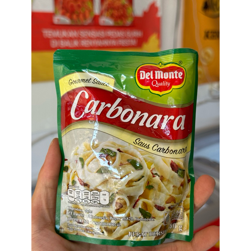 

Del Monte Carbonara Sauce / Delmonte Saus Carbonara 180gr