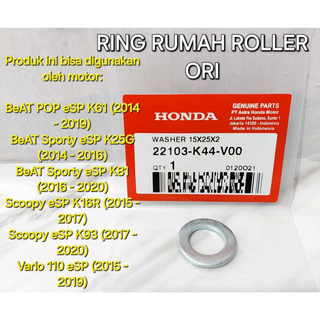 RING RUMAH ROLLER BEAT VARIO SCOOPY ORIGINAL 22103-K44-V00