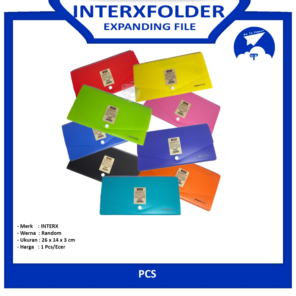 

INTERX - Expanding File Cheque 7 Pocket Warna Random - Pcs