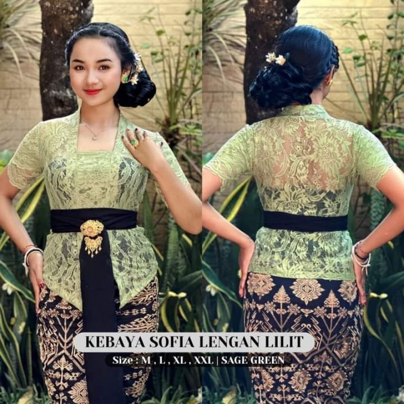 Kebaya Bali Lengan Pendek / Kebaya Sofia Lengan Pendak