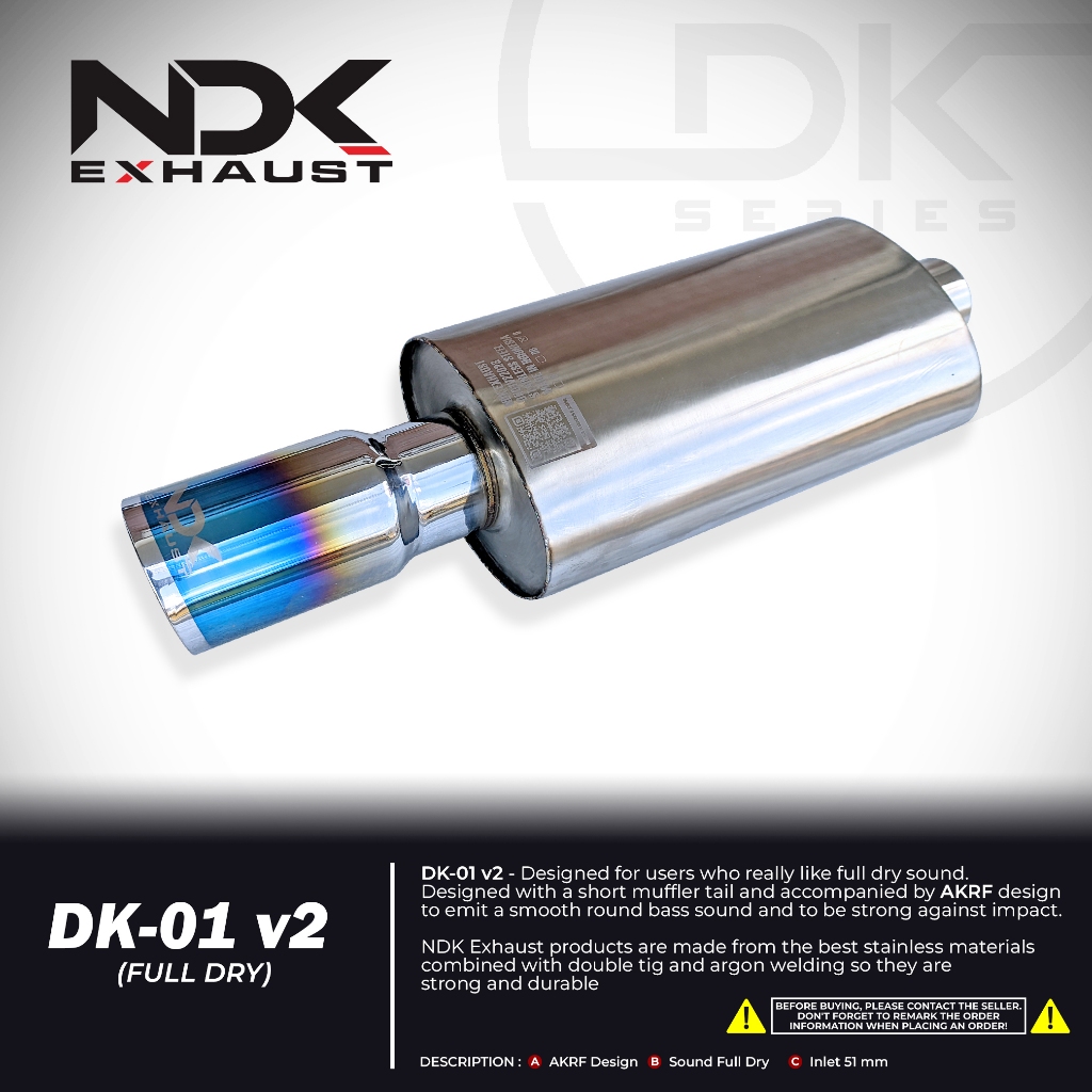 MUFLER NDK EXHAUST DK-01V2 SILINCER KENALPOT MOBIL RACING KENALPOT RACING MOBIL KNALPOT MOBIL RACING