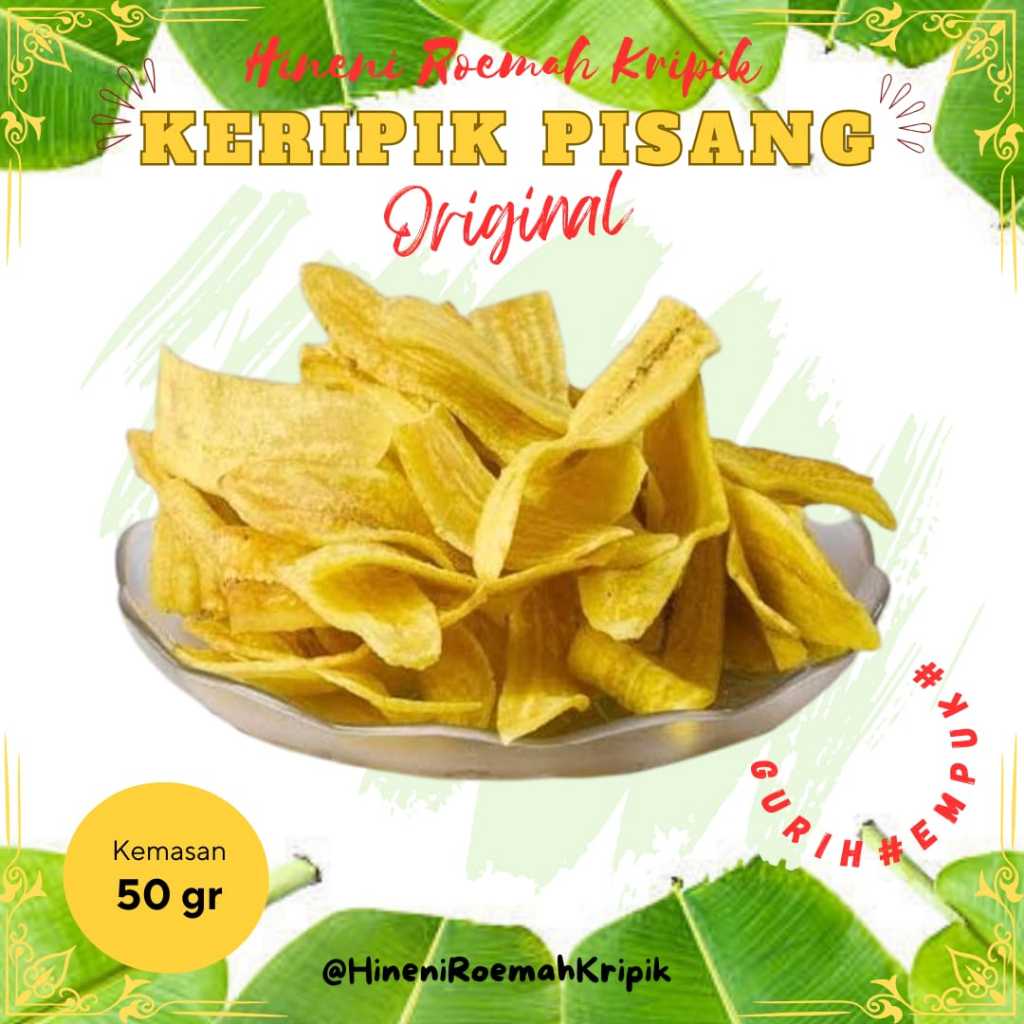 

KRIPIK PISANG ORIGINAL ASIN SEDAP 50g & 100g