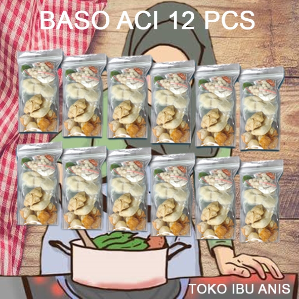 

baso Aci 12pcs/paket baso aci 12 pcs murah isian sosis