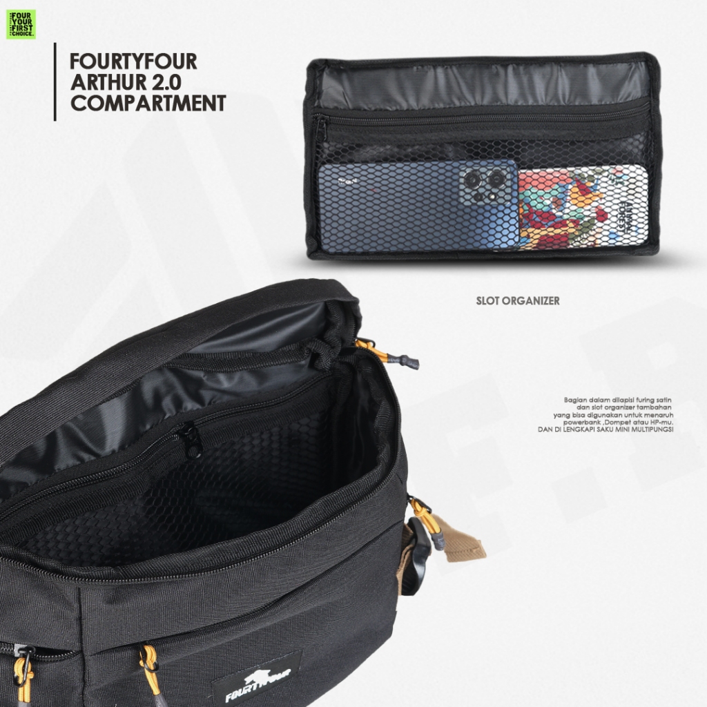 DISKON ZIGZAG Tas Waistbag Pria Arthur / Tas Selempang Pria / Tas WaistBag Pria