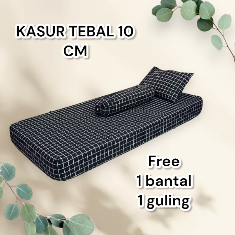 Kasur Paket Anak kost Tebal 10 cm Free bantal Guling anti kempes Matras Furniture