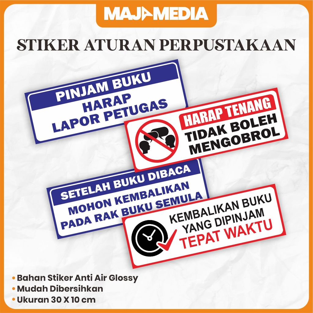 

STIKER ATURAN PERPUSTAKAAN