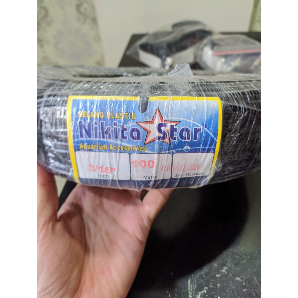 Nikita Star Selang Hitam Aerator Selang Aerator Gelembung Udara 1Roll