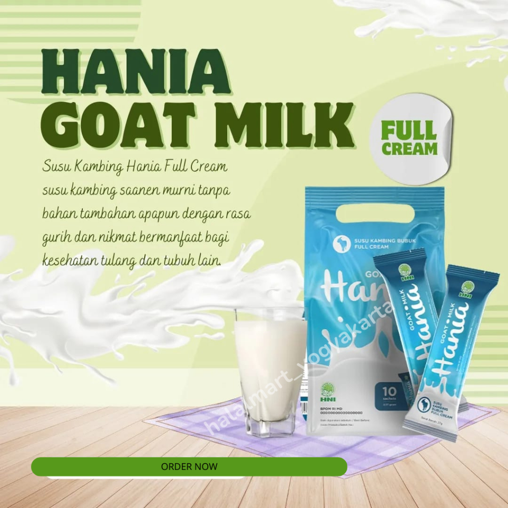 

MEMBANTU TUMBUH KEMBANG- HANIA SUSU KAMBING FULL CREAM