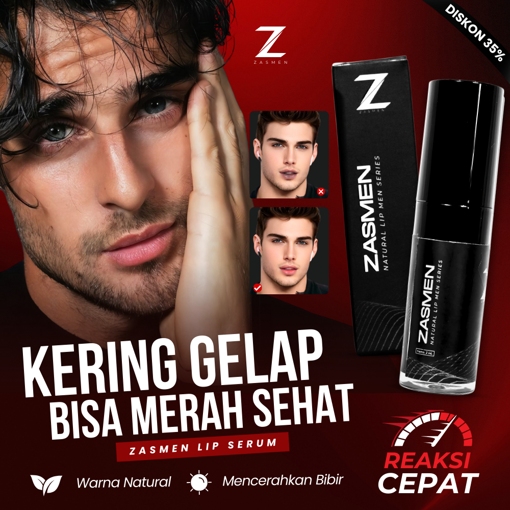 Zasmen Lip Serum | Lipserum For Men | Pemerah Bibir Alami Pria