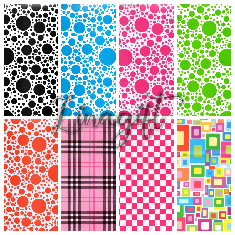 

( 5 Lembar ) SR DOTS - KERTAS KADO GLOSY - GIFT WRAP PAPER SHINY KOTAK CLASSIC VINTAGE