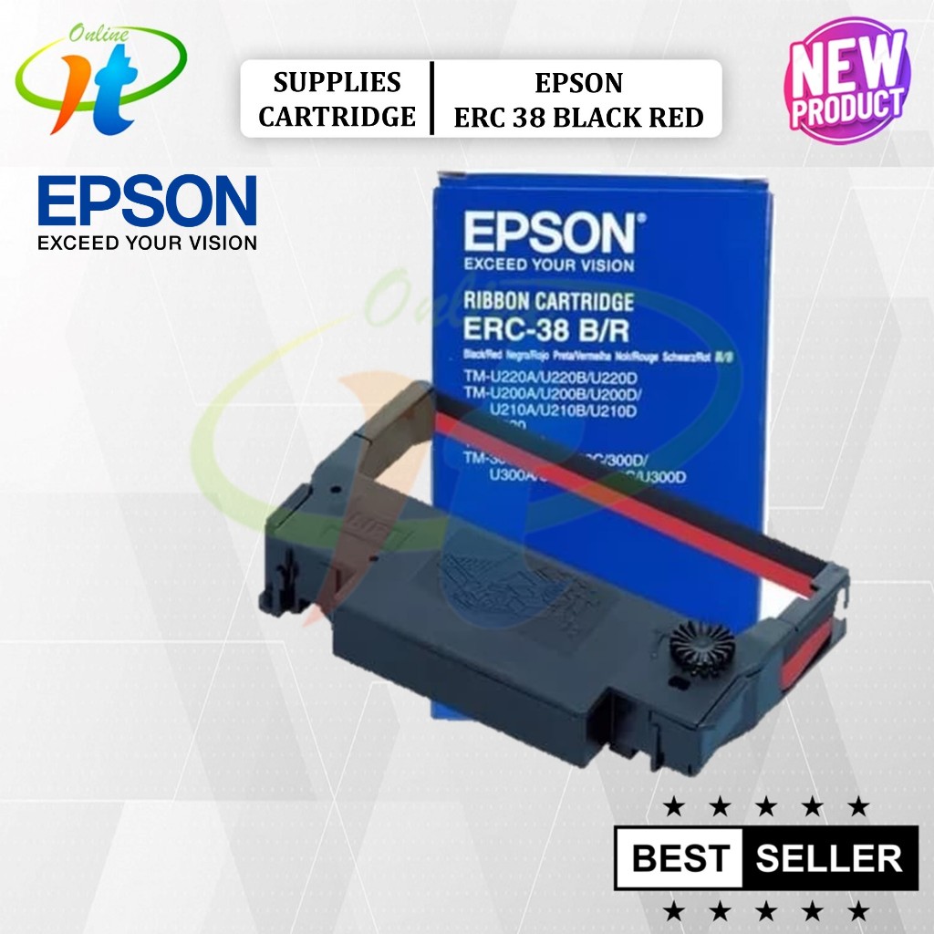 ERC38 Tinta Printer Epson TMU220 ERC 38 Ribbon Cartidge ERC 38 Pita Printer Kasir Dot matrix 76mm