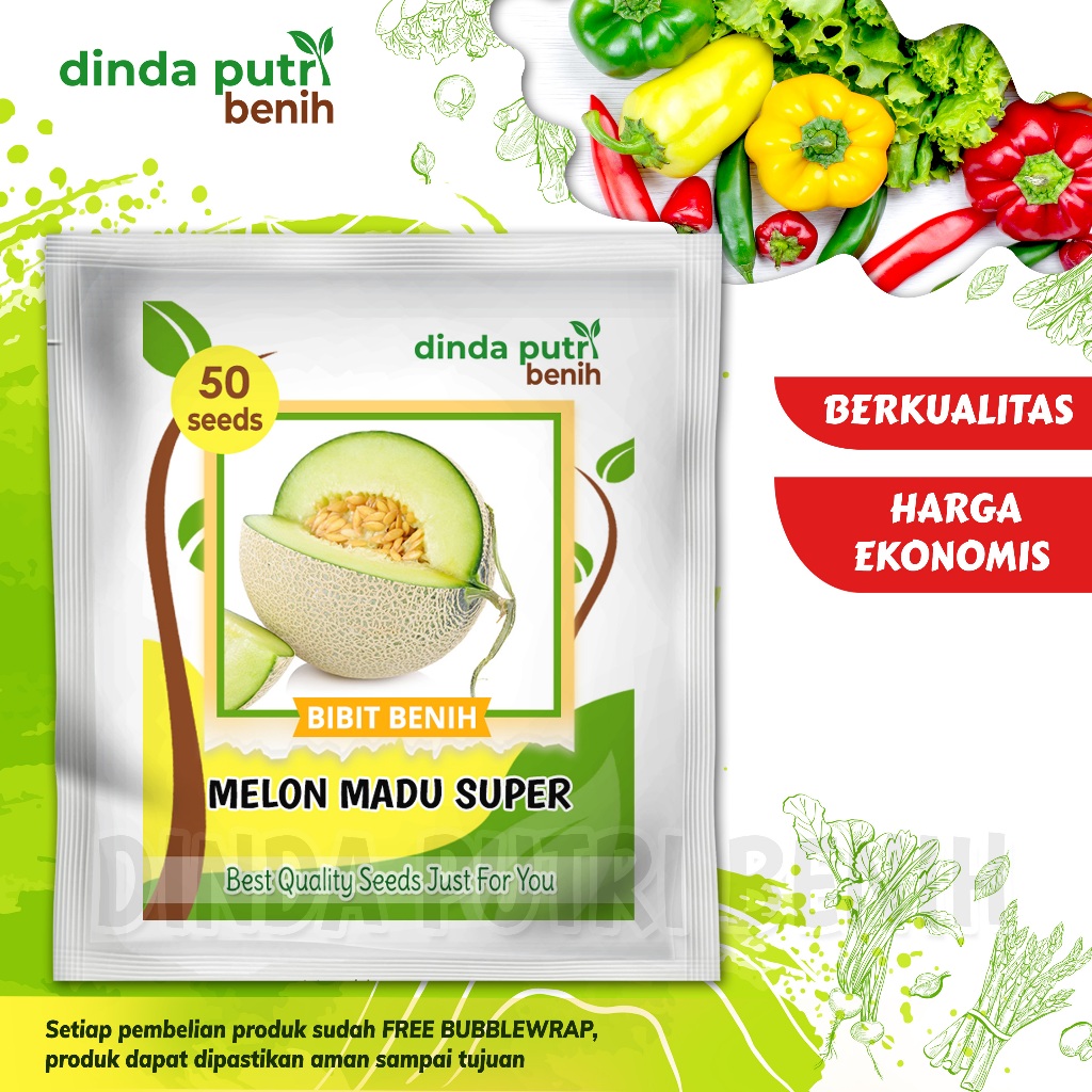 Benih Buah Melon Madu isi 50 biji benih buah super melon madu