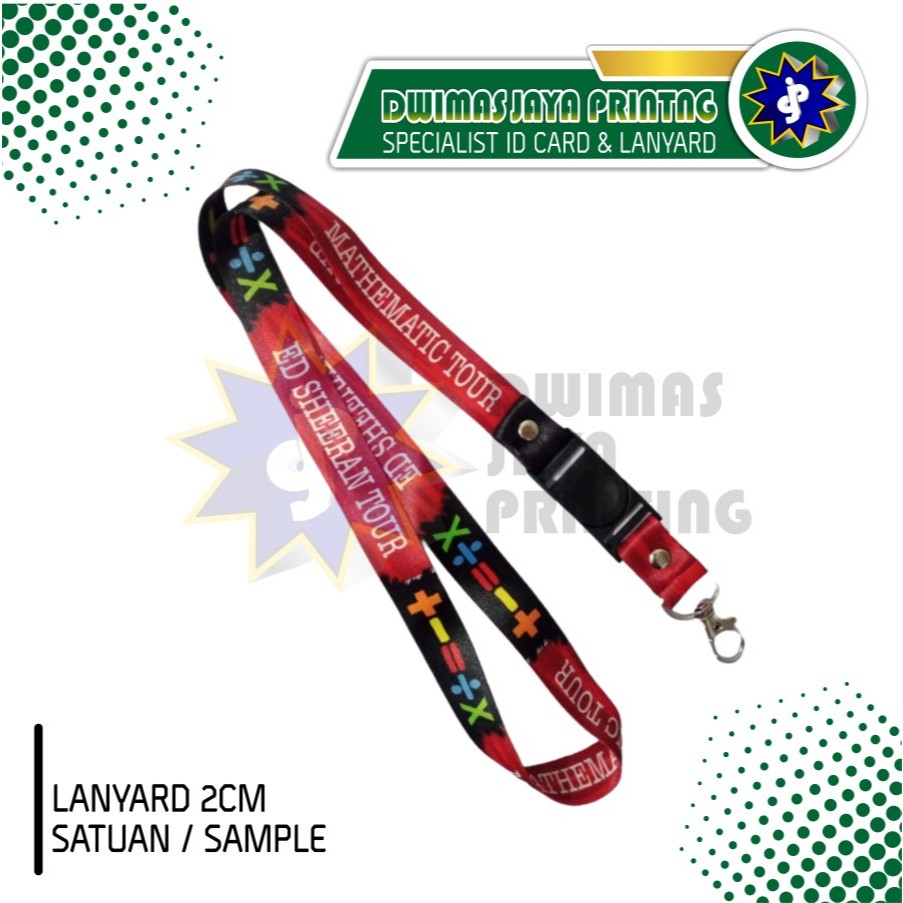 

Lanyard Custom Printing satuan/sampel 2cm