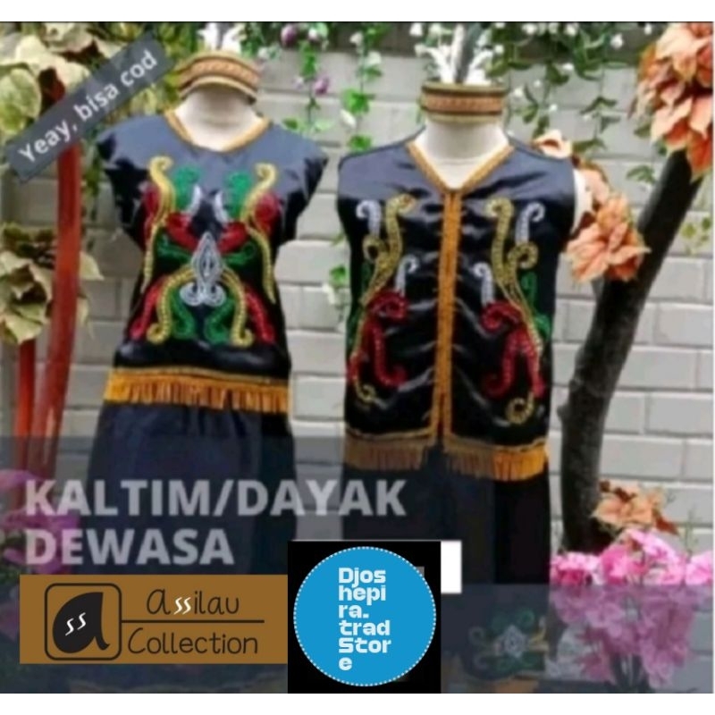 baju adat dewasa dayak satuan/(pria&wanita)