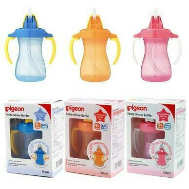 PIGEON PETITE STRAW BOTTLE 150 ML - BOTOL MINUM BAYI - BOTOL MINUM BAYI SEDOTAN